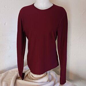 Exofficio Athletic Top Women's size S Maroon Red Long Sleeve Crew Neck